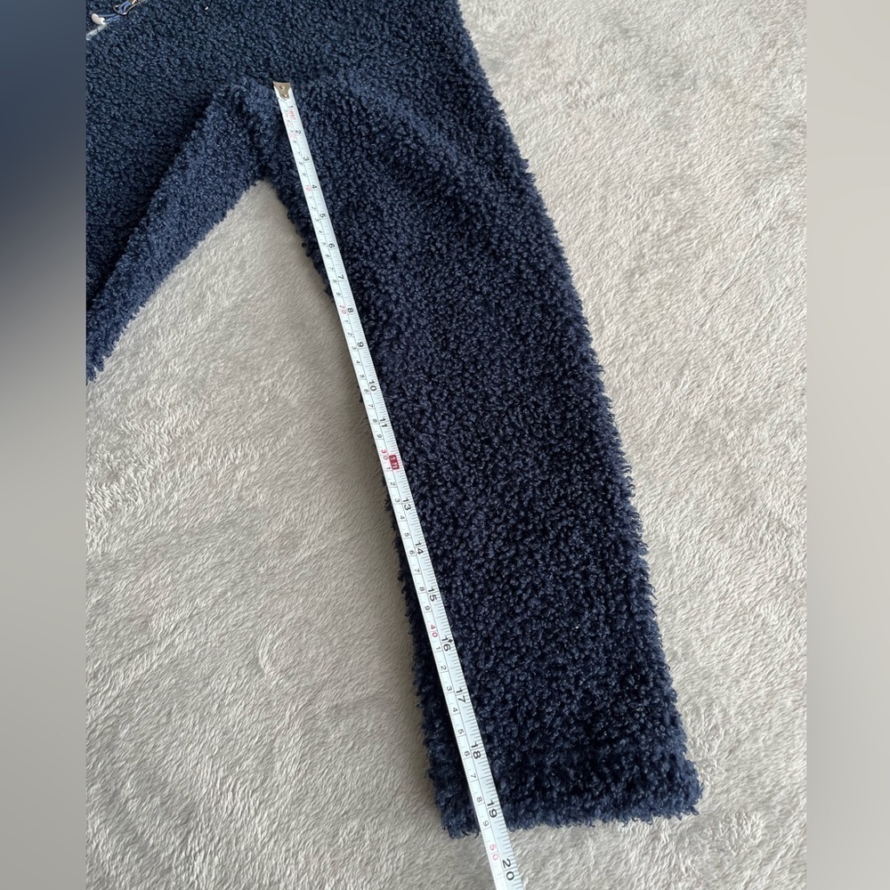 Orvis Navy Sherpa Lined Quarter Zip Pullover Sweater Size Small - Picture 6 of 7